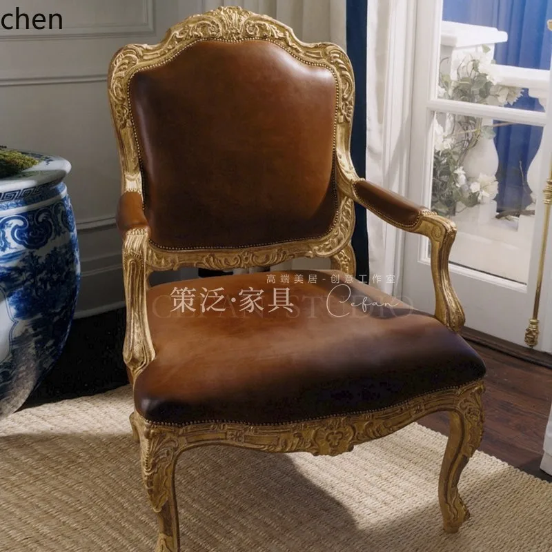 Chairs - TQH7.2 데스크 체어 빈티지 디스트레스드 암체어