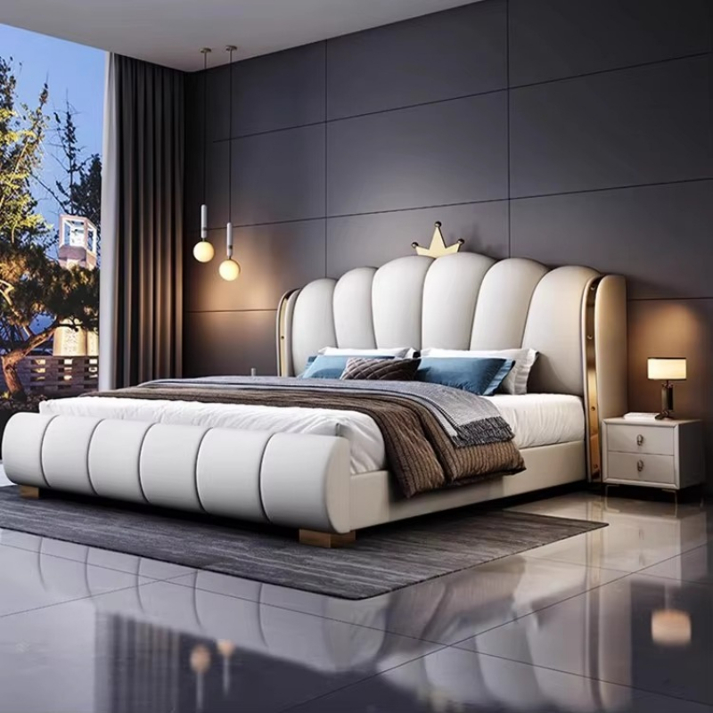 King Size Bed Frame With Storage Drawers - 현대적인 디자인의 고급 원목 침대 가구