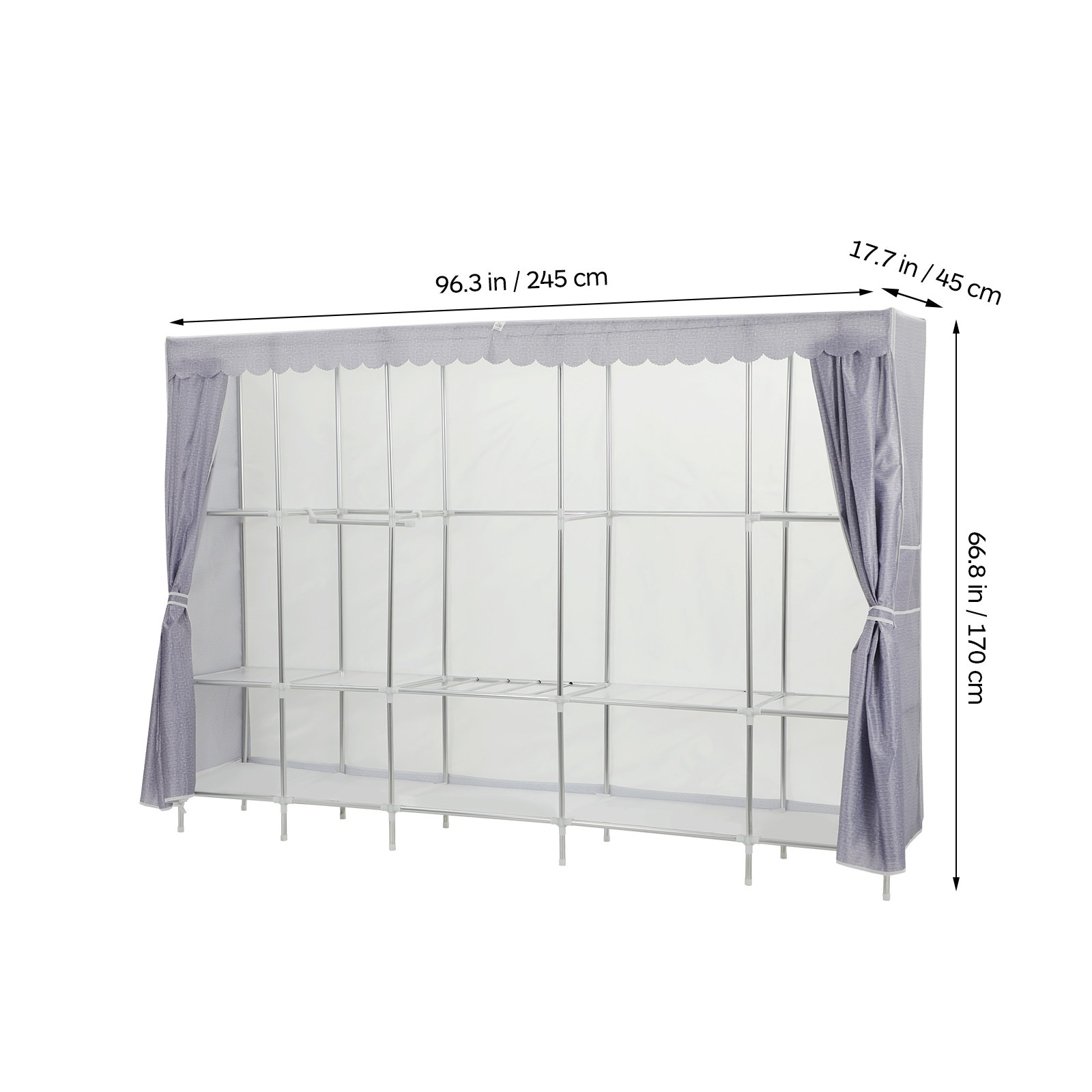 덮개가 있는 옷걸이 침실 옷장 패브릭 옷장 휴대용 침실 - Wardrobe Closet Portable Fabric Cover 리뷰 및 가격