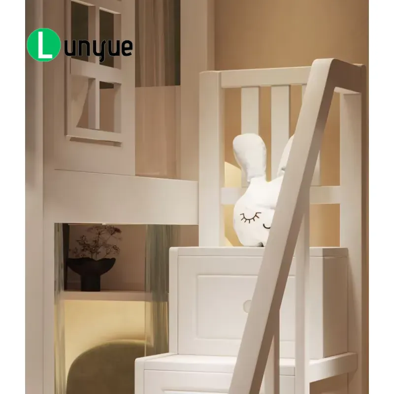 맞춤 제작된 공주풍 2층 침대 세트, 계단과 미끄럼틀이 - Bunk Bed With Stairs And Slide 리뷰 및 가격