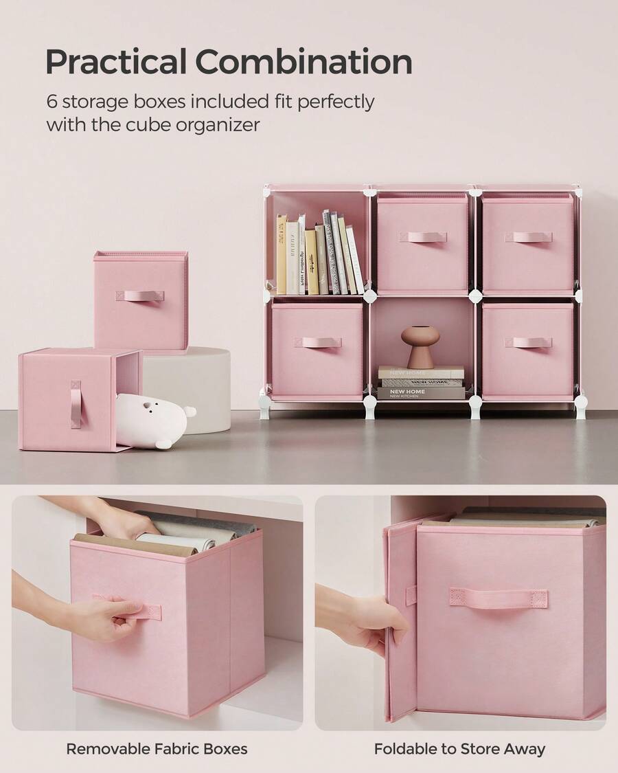 수납 상자가 포함된 큐브형 정리함, 6개 세트, 접을  - Storage 리뷰 및 가격
