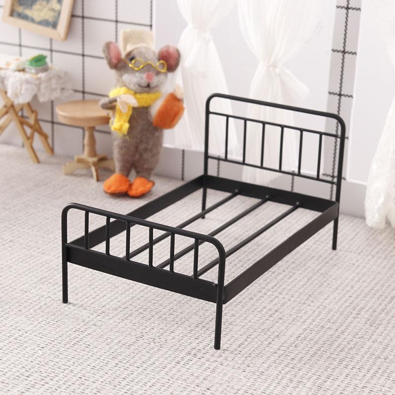 1개 1:12 인형집 미니어처 철제 인형 침대 모델 미 - Bedroom Furniture 리뷰 및 가격