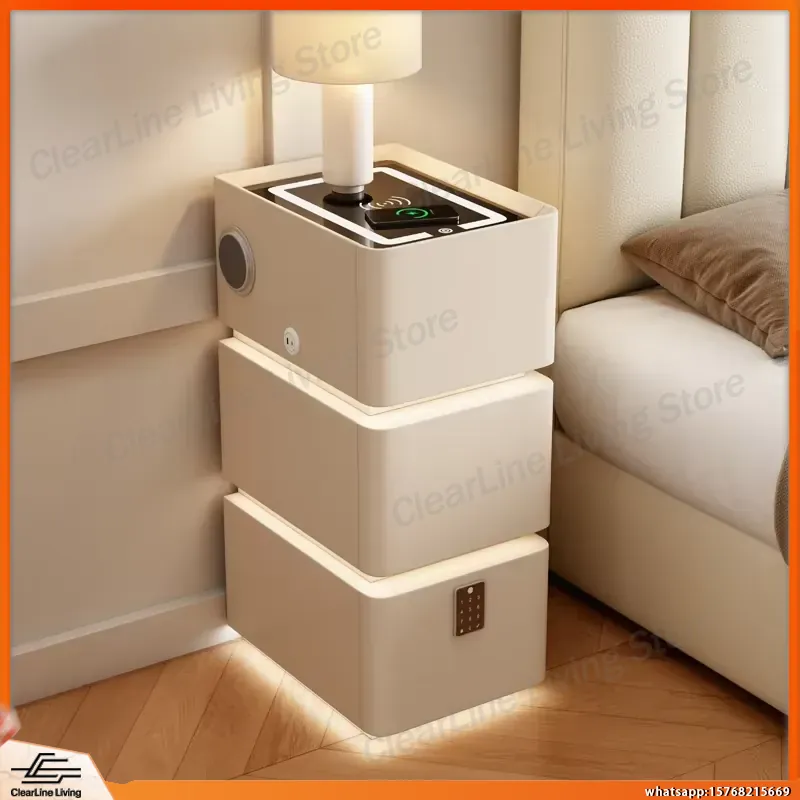 초슬림 플로팅 나이트스탠드 3단 원목 침대협탁 LED  - Floating Nightstand With Led Light 리뷰 및 가격